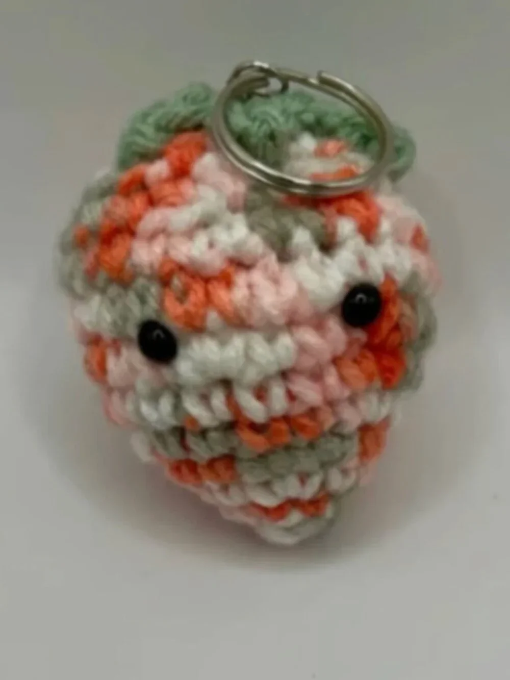 Handmade Crochet Strawberry Keychain & Cherry Bag Charm Set